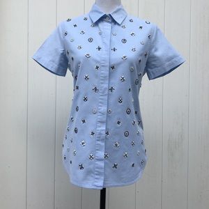 🦋 J. Crew Sequined Button Down